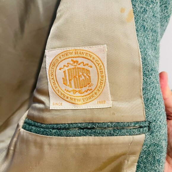 Vintage J. Press Presidential Tweed Wool Blazer Sport Coat 39 R Ivy - Picture 15 of 16